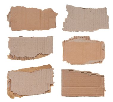 bir karton parçaları koleksiyonu