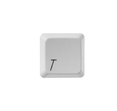 Letter T from a keyboard clipart