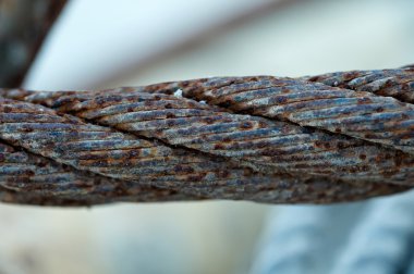 Çelik kablo yakın çekim