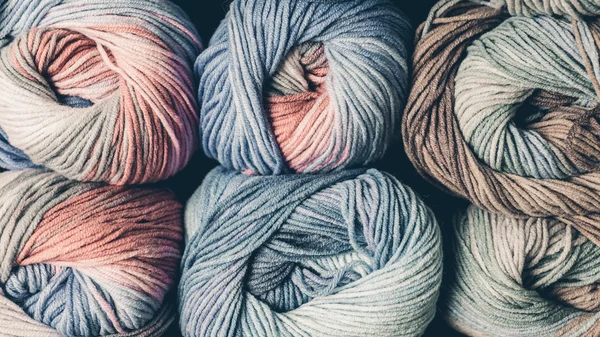 Skeins of colorful yarn — Stock Photo, Image