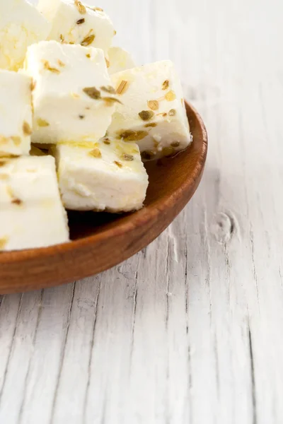 Fromage feta en dés — Photo