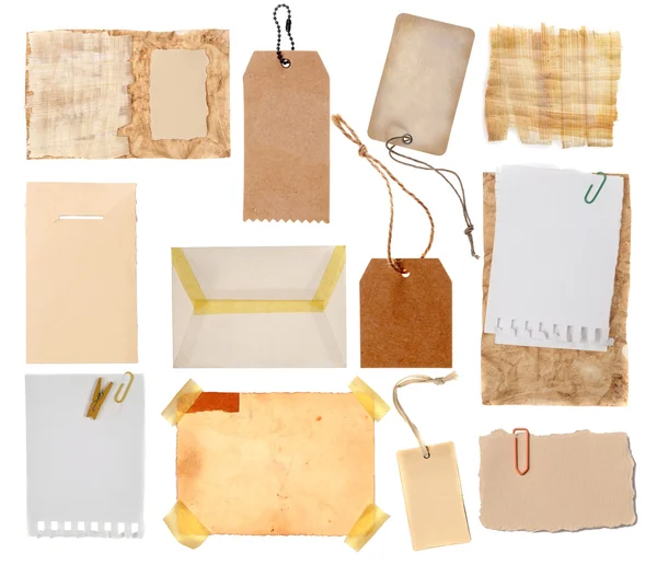 Boş karton kağıt etiketleri veya Etiketler topluluğu
