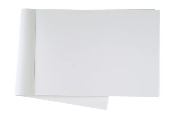 Blankes weißes Notizbuch — Stockfoto