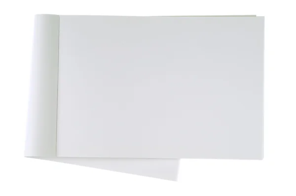 Caderno branco em branco — Fotografia de Stock