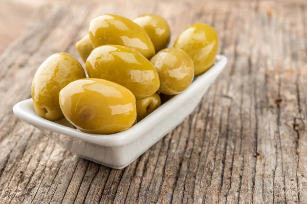 Green olives close-up — Stock Photo, Image