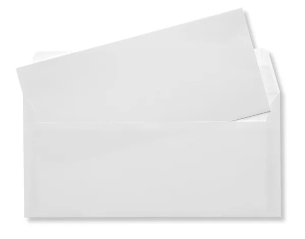 Білий відкритого конверта — стокове фото