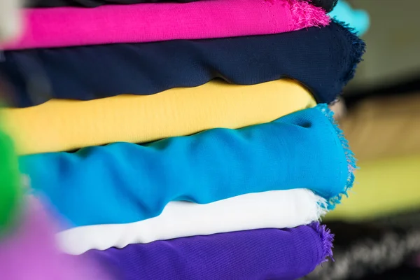 Colorful cloth fabrics — Stock Photo, Image