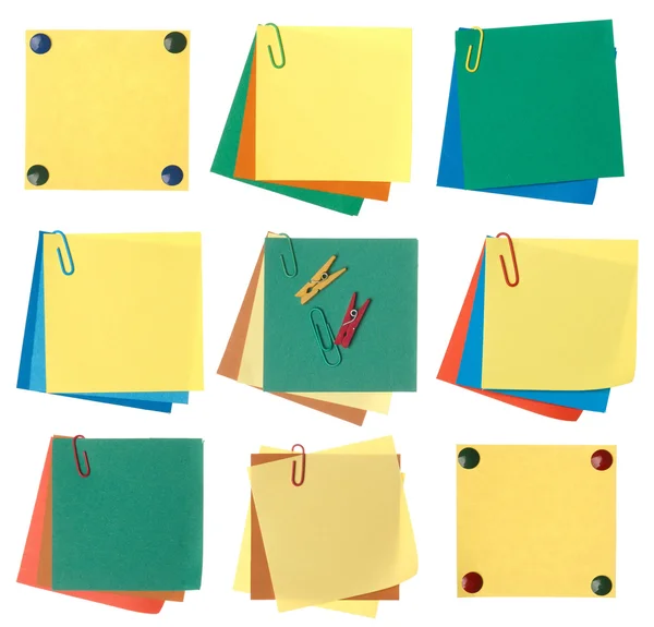 Collection of colorful paper notes — Stock Photo, Image