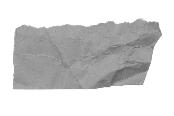 Cinza rasgado pedaço de papel — Fotografia de Stock