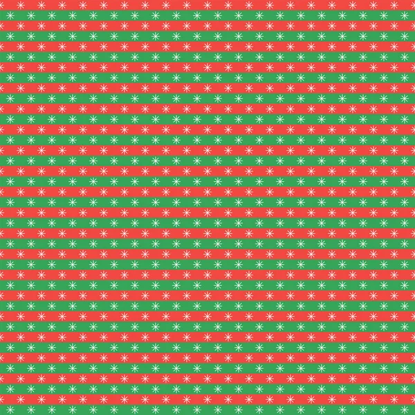 Geometriska Jul Sömlösa Mönster Röda Och Gröna Ränder Och Snöflingor — Stock vektor