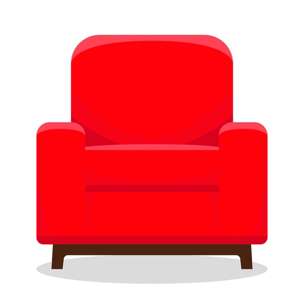 Sessel Vektordarstellung Flachem Stil Isoliert Auf Weißem Hintergrund — Stockvektor