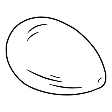 Yumurta. Karalama biçiminde el çizimi vektör çizimi, beyaz arkaplanda izole edilmiş.