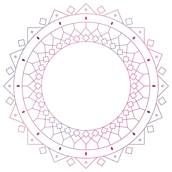 Circle Frame Form Mandala Pattern Henna Mehndi Tattoo Decoration Decorative — Stock Vector
