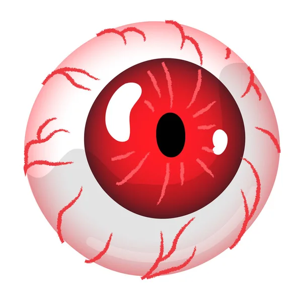 Red Eyeball Auge Mit Roter Iris Und Venis Monster Oder — Stockvektor