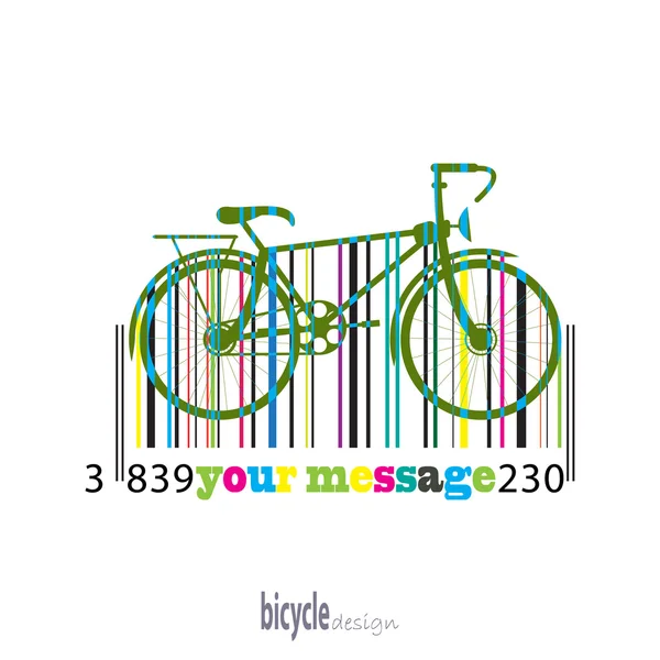 Bicicleta de las rayas de colores código de barras Gráficos Vectoriales