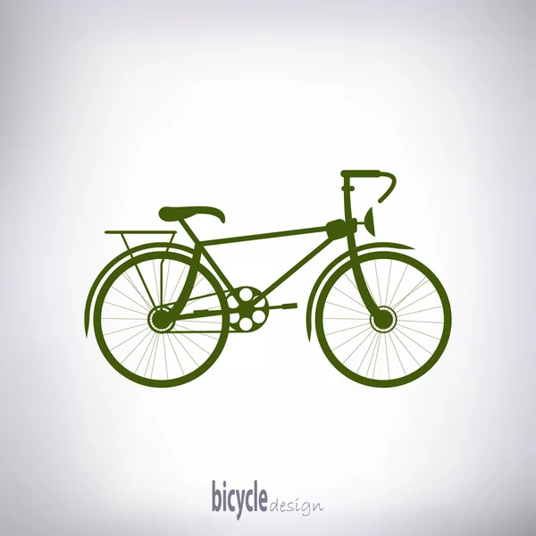 Lineaire groene fiets — Stockvector