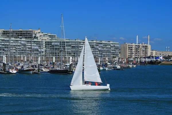 Marina kikötő le Havre, Franciaország — Stock Fotó