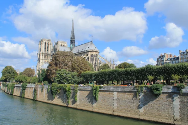 Cathédrale Notre Dame com Paris, França — Fotografia de Stock