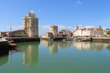 Old port of La Rochelle, France clipart