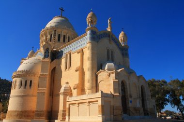 Basilica Notre Dame d'Afrique in Algiers, Algeria clipart