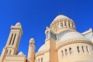 Basilica notre Dame d'Afrique in Algiers, Algeria clipart