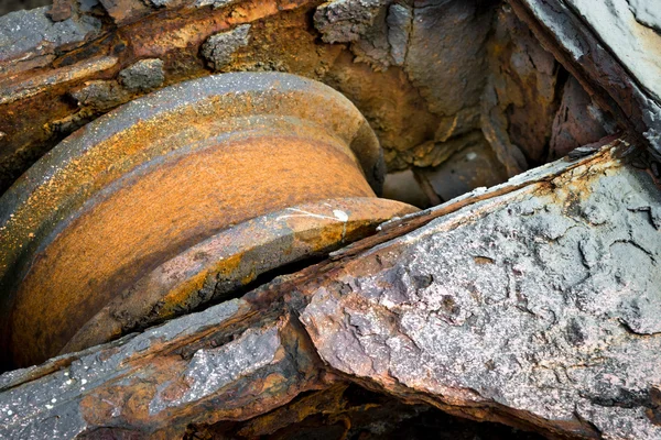 Rueda de metal oxidado — Foto de Stock