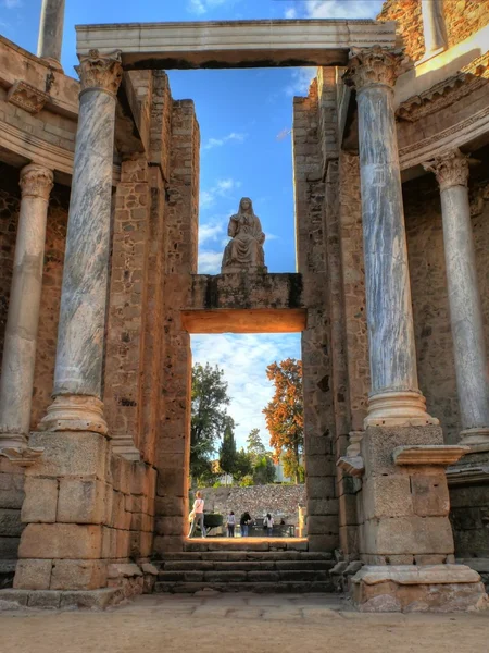 Columns in the Roman Theater in Merida — Stock Photo, Image