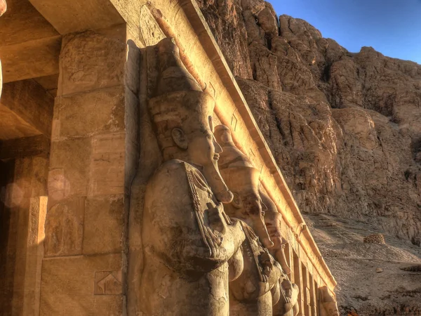 Hatshepsut statues detail — Stock Photo, Image