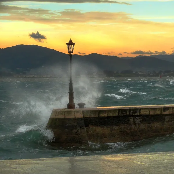 Bay strong waves — Stock Photo, Image