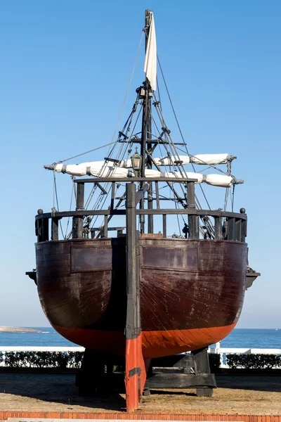 Caravel, detail view of the stern — Stock Photo, Image