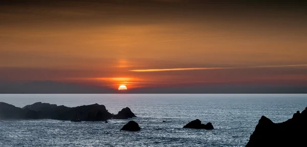 Sunset at Cantabrian coast — Stock Photo, Image