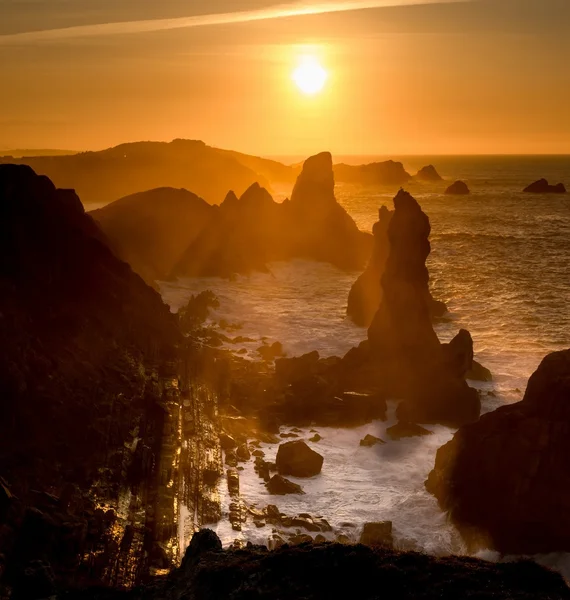 Sunset at Cantabrian coast — Stock Photo, Image