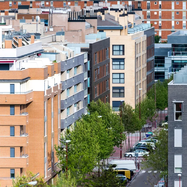 Perspective of a street with its buildings — Stock Photo, Image