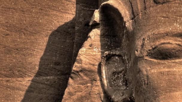 Ramsés II, Abu Simbel — Vídeo de Stock