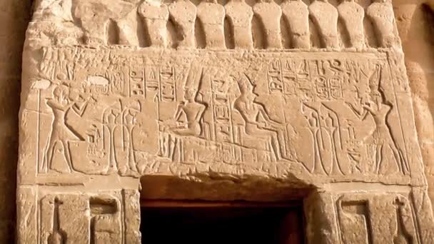 Tempel van Nefertari, Abu Simbel — Stockvideo