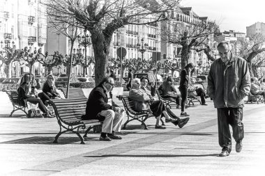 Walking in the Santander city