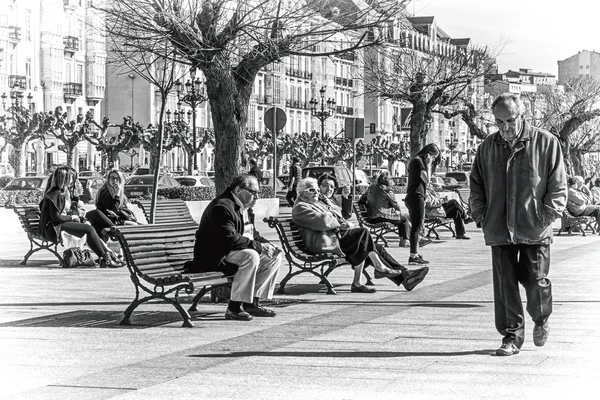 Walking in the Santander city