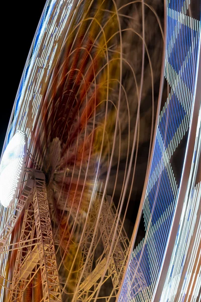 Fair ferris wheel at night — Stock Photo, Image