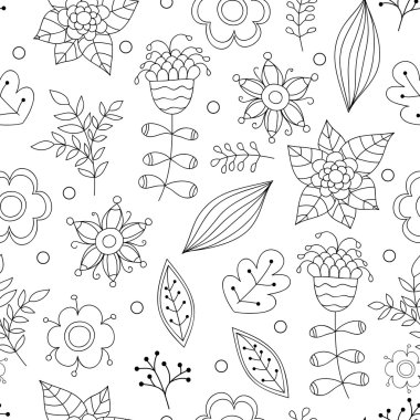 soyut çiçekli desen 