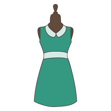 Manken üzerinde güzel bir elbise