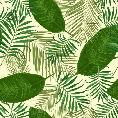  desen tropikal egzotik yaprakları ile