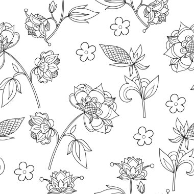 soyut süs çiçek desenle