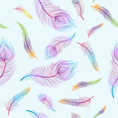  renkli tüyleri ile parlak arka plan