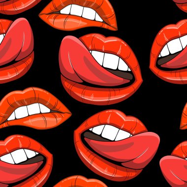 Kadının dudakları ile Seamless Modeli