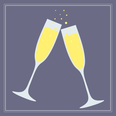 Card with wine glasses vector Card with wine glasses vector