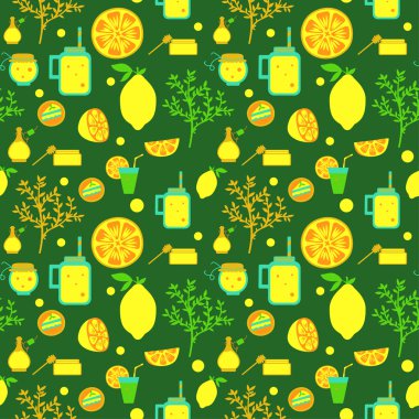  Dikişsiz limon desen