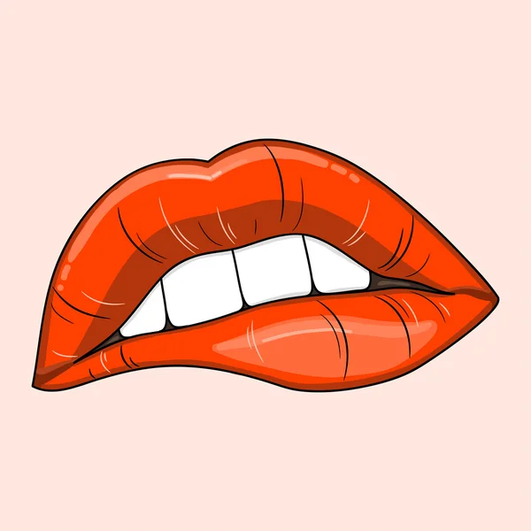 Conjunto con labios de mujer — Archivo Imágenes Vectoriales