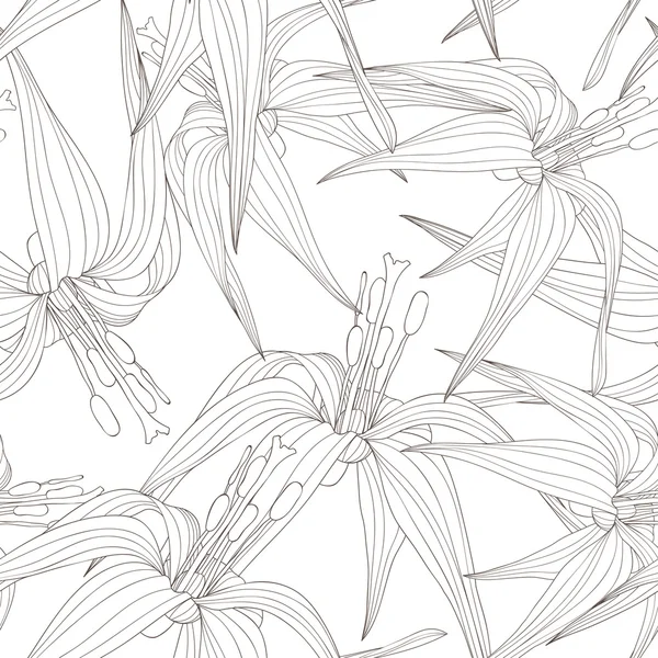 Naadloos patroon met abstracte bloemen — Stockvector