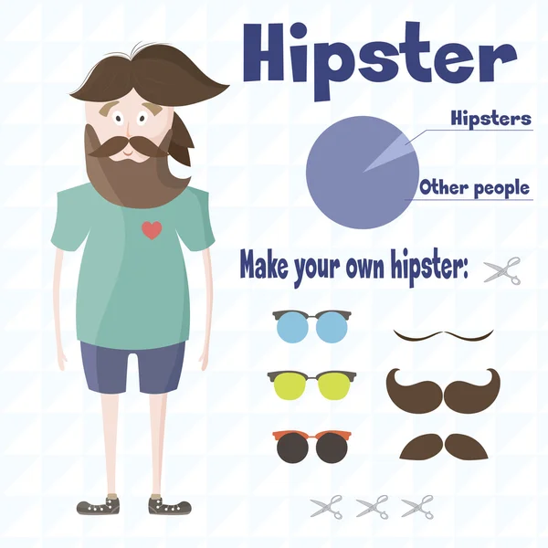 Membuat hipster Anda sendiri ! - Stok Vektor