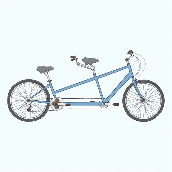 Ilustrasi sepeda lama - Stok Vektor